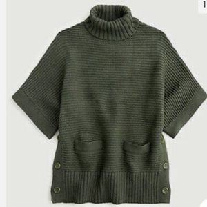 J Crew Turtleneck Sweater Poncho NWT